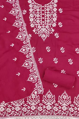 embroidered unstitched dress material