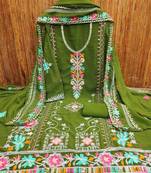 embroidered unstitched dress material