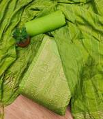woven design art silk unstitched dress material