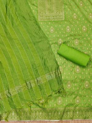 woven design art silk unstitched dress material 3