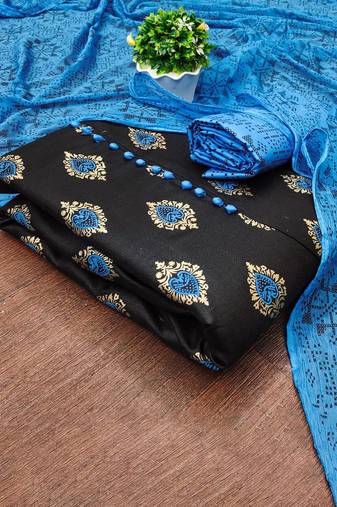 ethnic motifs printed unstitched dress material
