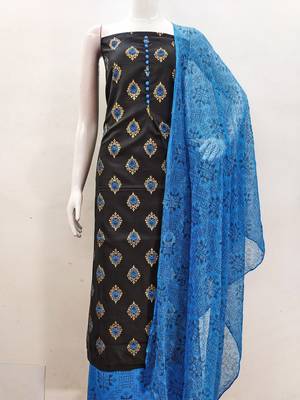 ethnic motifs printed unstitched dress material 4