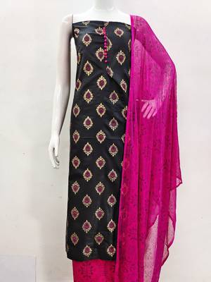 ethnic motifs printed cotton unstitched dress material 4