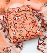embroidered organza unstitched dress material