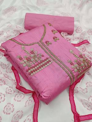 woven design unstitched dress material 1