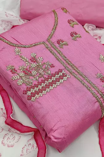 woven design unstitched dress material
