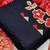 black & red unstitched dress material