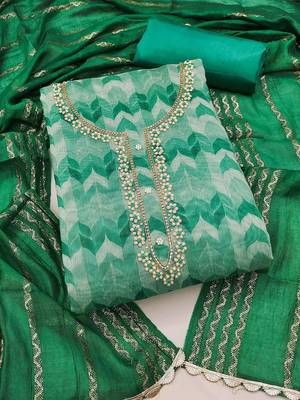 printed unstitched dress material 1