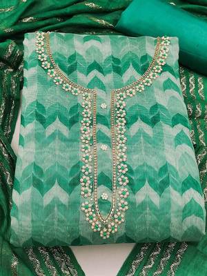 printed unstitched dress material 2