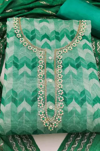 printed unstitched dress material
