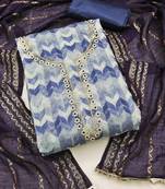 printed beads & stones unstitched dress material