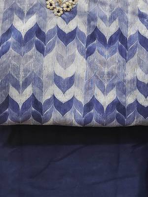printed beads & stones unstitched dress material 5