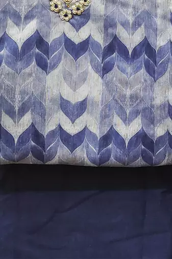 printed beads & stones unstitched dress material