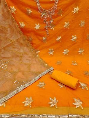 ethnic motifs woven design beads and stones detail unstitched dress material 3