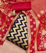 chevron woven design unstitched dress material