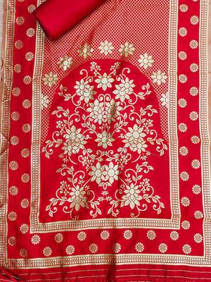chevron woven design unstitched dress material 4
