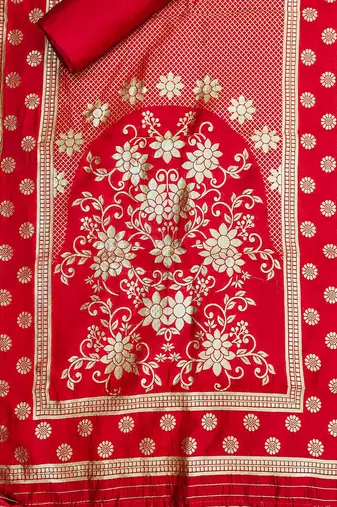 chevron woven design unstitched dress material