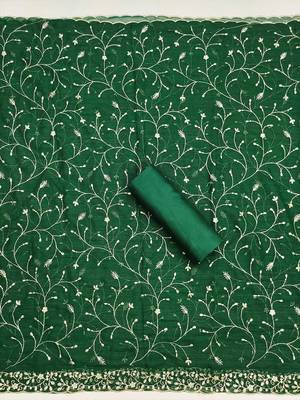 ethnic motifs embroidered sequinned unstitched dress material 4