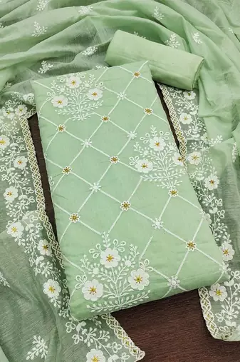 glory floral embroidered unstitched dress material