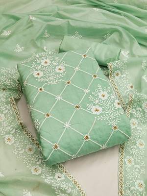 glory floral embroidered unstitched dress material 2