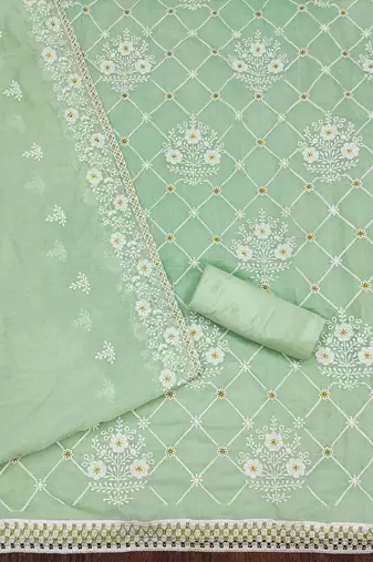 glory floral embroidered unstitched dress material