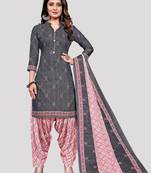 geometric printed unstitched dress material