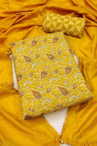 paisley printed unstitched dress material