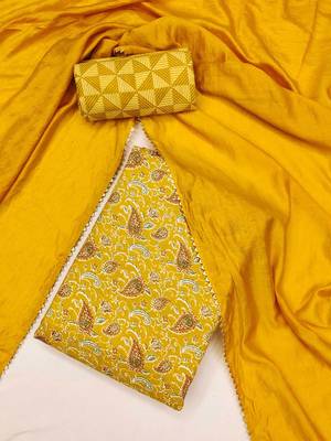 paisley printed unstitched dress material 2