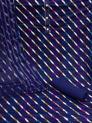 striped organza unstitched dress material 3