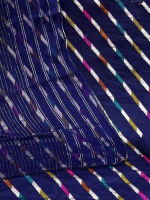 striped organza unstitched dress material 5