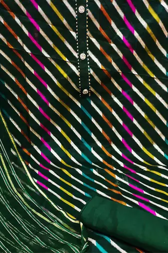 striped woven design gotta patti unstitched dress material