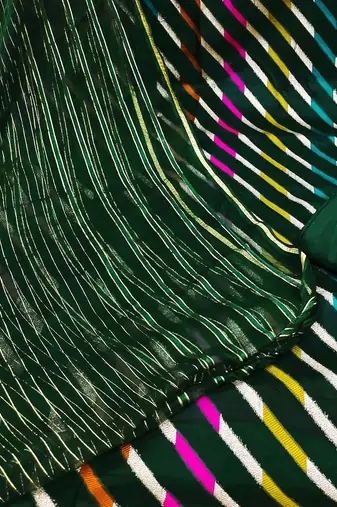 striped woven design gotta patti unstitched dress material