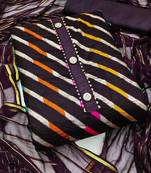 striped woven design gotta patti unstitched dress material