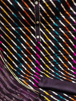 striped woven design gotta patti unstitched dress material 3