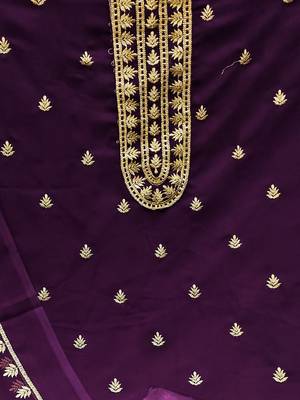 embroidered unstitched dress material 4