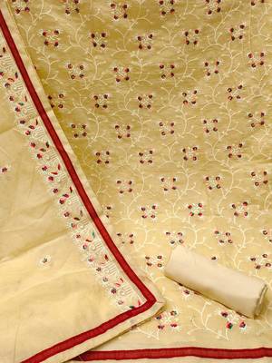 embroidered unstitched dress material 3