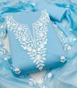 embroidered cotton unstitched dress material