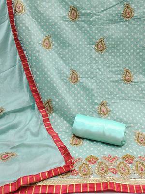 embroidered cotton unstitched dress material 3
