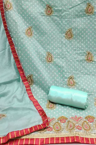 embroidered cotton unstitched dress material