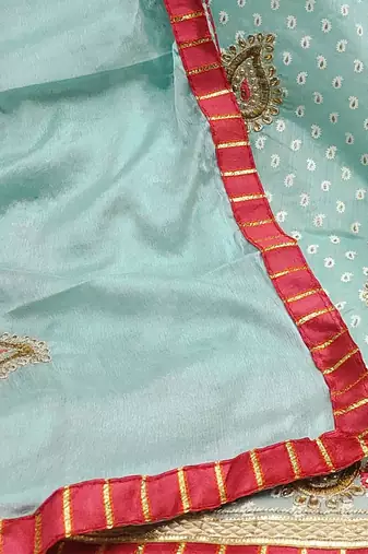 embroidered cotton unstitched dress material