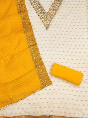 embroidered zari unstitched dress material 3