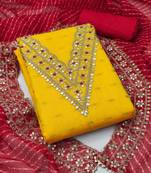 embroidered zari unstitched dress material