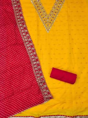 embroidered zari unstitched dress material 3