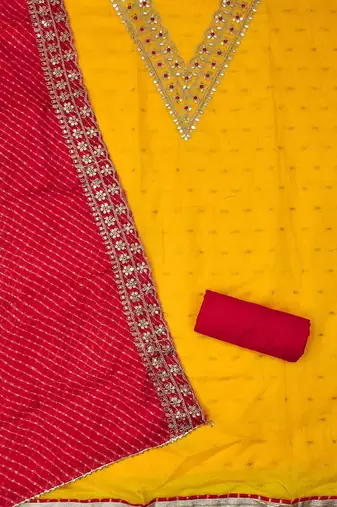 embroidered zari unstitched dress material