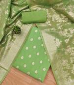 floral woven design unstitched dress material