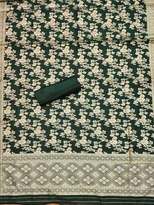 ethnic motifs woven design zari unstitched dress material 4