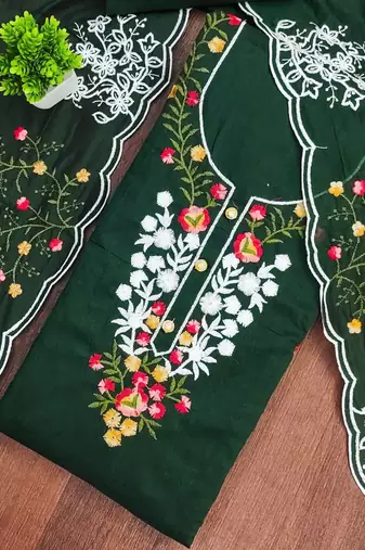 women cotton blend unstitched dress material