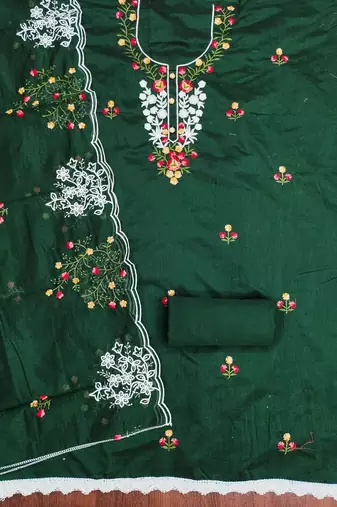 women cotton blend unstitched dress material