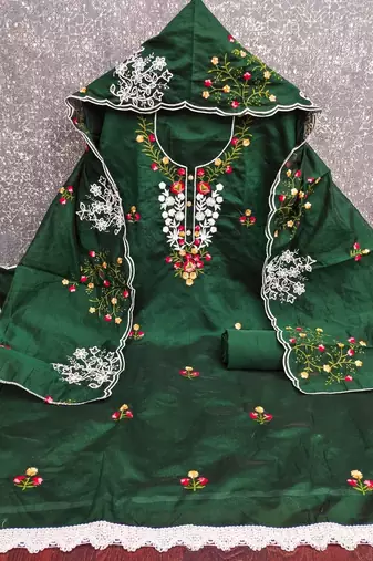 women cotton blend unstitched dress material
