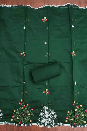 women cotton blend unstitched dress material